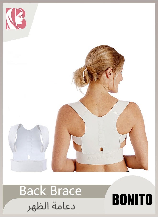 BONITO - Back Brace, Posture Corrector for Women and Men, Adjustable Back Support Belt, Upper Back Brace Posture Trainer for Body Correction,  Relieves Pain, Straightens the Back (M) - Image 1