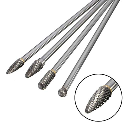 Wolfride 4pcs Long Shank Tungsten Carbide Burr Set 6mm Shank Die Grinder Burr Set for Metal 6-Inch Length - Image 3
