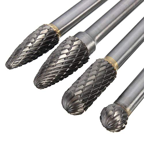 Wolfride 4pcs Long Shank Tungsten Carbide Burr Set 6mm Shank Die Grinder Burr Set for Metal 6-Inch Length - Image 4