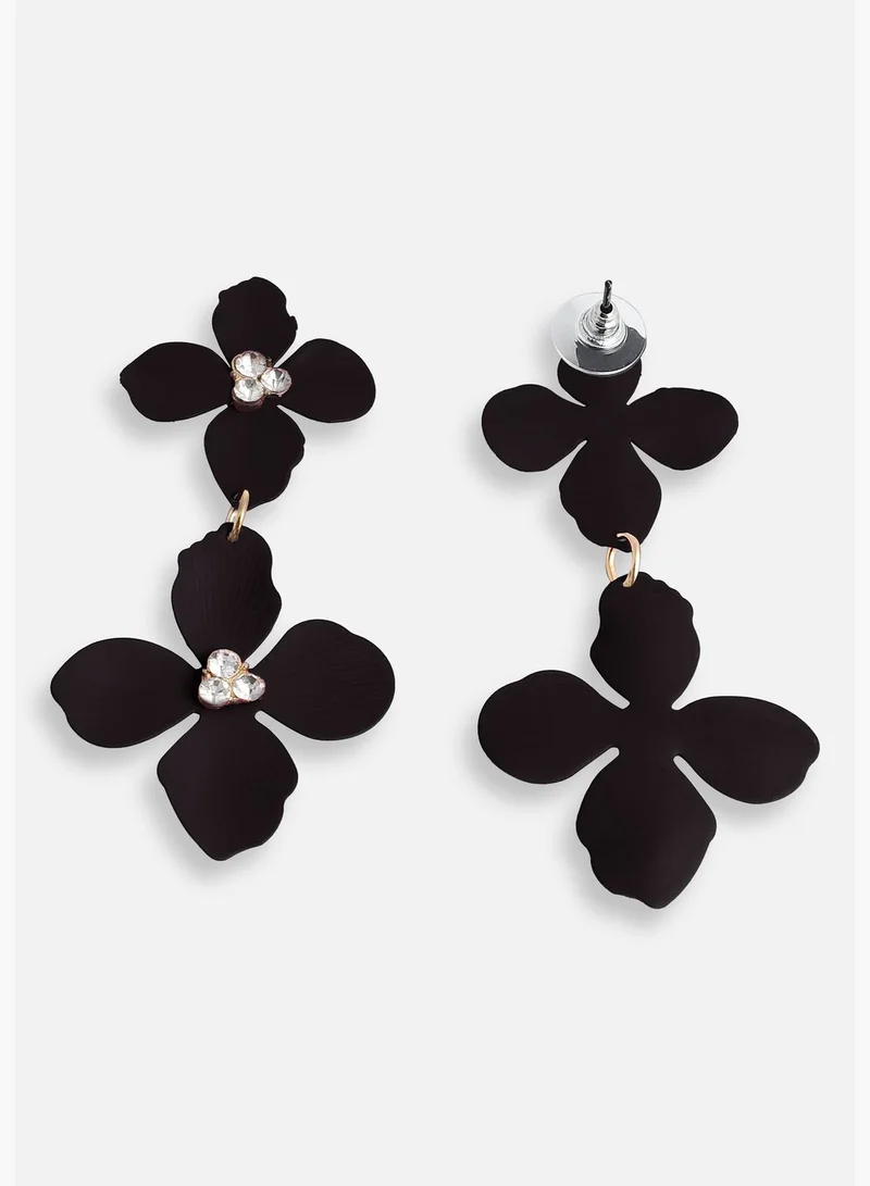 SOHI Gold Plated Party Designer Stone Drop Earring For Women