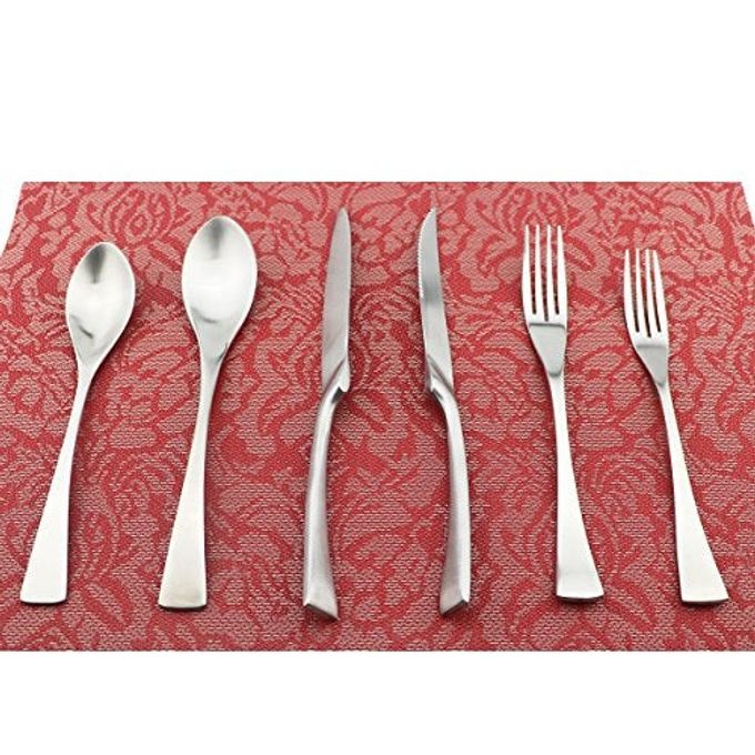 Uniturcky 24-Piece Flatware Set,Extra Thick Heavy Duty - 18/10 Stainless Steel Cutlery Sets,High Matte Finish Silverware Flatware Sets Service for 4,Use for Home,Kitchen, Utensil Sets