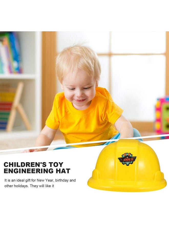 TOYANDONA - 5Pcs Kids Construction Hat Yellow Plastic Childrens Hard Hat Toy Construction Worker Helmets For Kids Dress Up Costume Child Party Hat - Image 1
