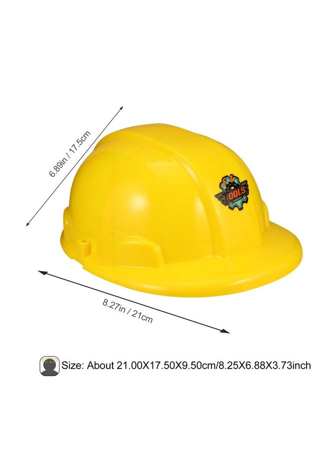 TOYANDONA - 5Pcs Kids Construction Hat Yellow Plastic Childrens Hard Hat Toy Construction Worker Helmets For Kids Dress Up Costume Child Party Hat - Image 1