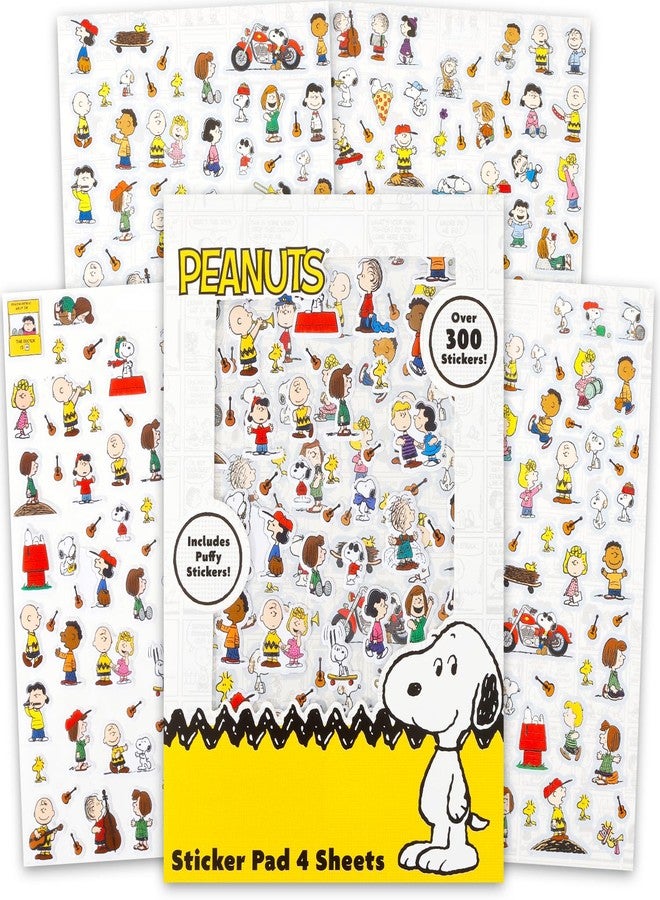 بينتس كتاب ملصقات بيناتس للأطفال - مجموعة تضم أكثر من 300 ملصق حرفي بارز يضم شخصيات سنوبي وتشارلي براون وغيرهم | لوازم حفلات بيناتس للأطفال الصغار - Image 3