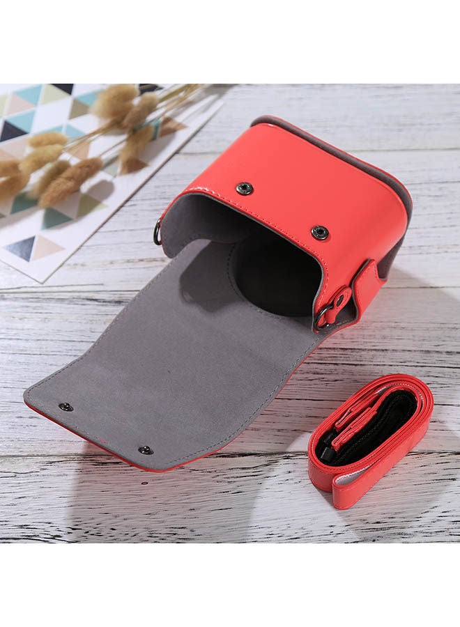 NIBEMINENT Camera Case With Strap For Fujifilm Instax Mini 90/25/7/8/9 Red - Image 3