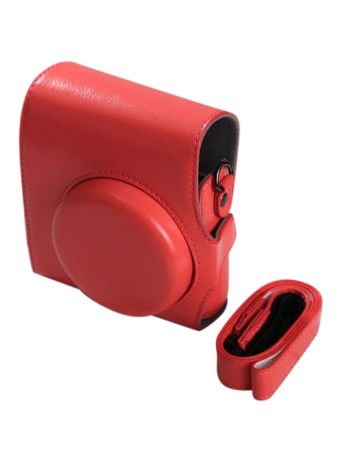 NIBEMINENT Camera Case With Strap For Fujifilm Instax Mini 90/25/7/8/9 Red - Image 1