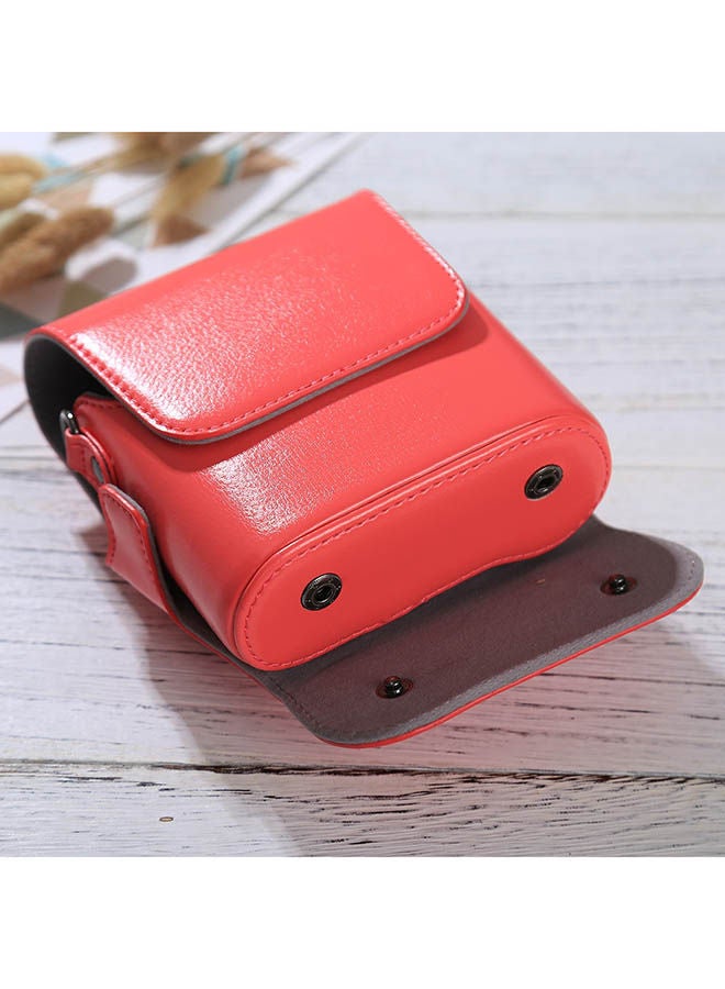 NIBEMINENT Camera Case With Strap For Fujifilm Instax Mini 90/25/7/8/9 Red - Image 5