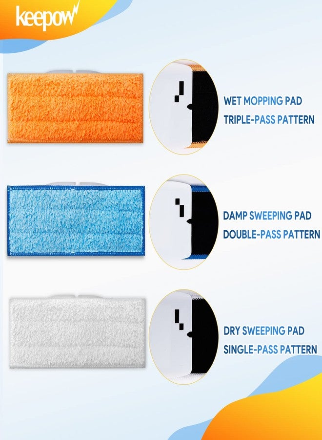 KEEPOW Braava Jet 240 Mop Pads Compatible with irobot Braava Jet 240 241 245 Robot Mop, 2 Wet Mop Pads + 2 Damp Mop Pads + 1 Dry Mop Pads - Image 3