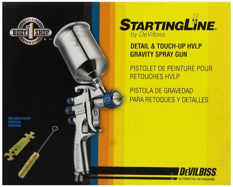 DeVilbiss 802405 StartingLine HVLP Detail and Touch-Up Gravity Spray Gun - Image 2