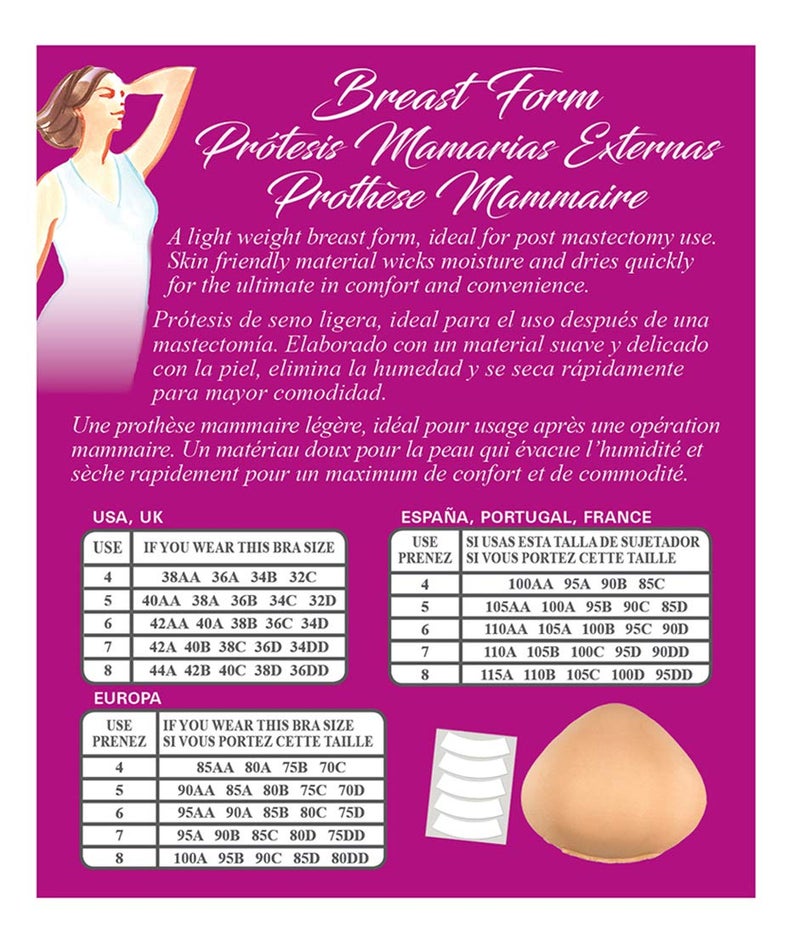 Braza Foam Breast Form Size 7, Beige - Image 2