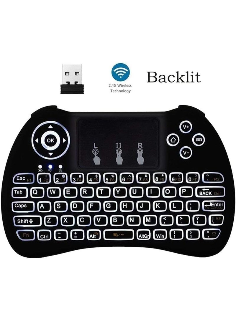 Neo Classic H9 Wireless White Backlit 2.4GHz Touchpad Keyboard Air Mouse For TV Box PC - Image 2