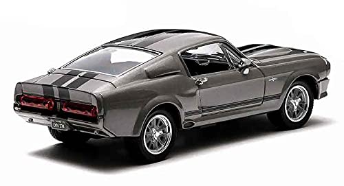 Greenlight 1967 Mustang Eleanor from Gone in 60 Seconds Motion Picture, Gray with Black Stripes 86411 1/43 Scale Diecast Model Toy Car - Image 3