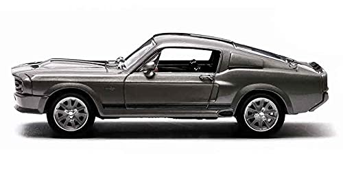 Greenlight 1967 Mustang Eleanor from Gone in 60 Seconds Motion Picture, Gray with Black Stripes 86411 1/43 Scale Diecast Model Toy Car - Image 1