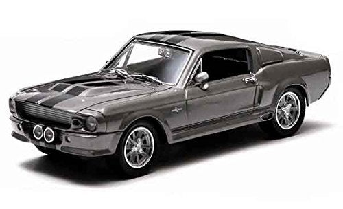 Greenlight 1967 Mustang Eleanor from Gone in 60 Seconds Motion Picture, Gray with Black Stripes 86411 1/43 Scale Diecast Model Toy Car - Image 4