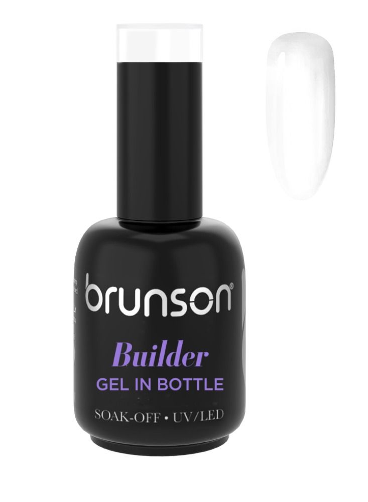 brunson Builder Gel, 10 in-1 Builder Gel In A Bottle 18ml Soak Off UV/LED Hard Gel for Nail extension Builder Base Gel Nail Polish for Long lasting Fake Nails Manicure Strong Nails Tips for Nail Art
