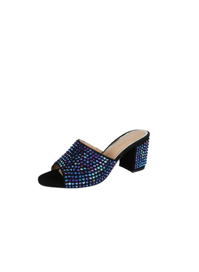 Poletto Black Poletto Ladies High Block 191817 C1199 Black for Women | Best Price UAE