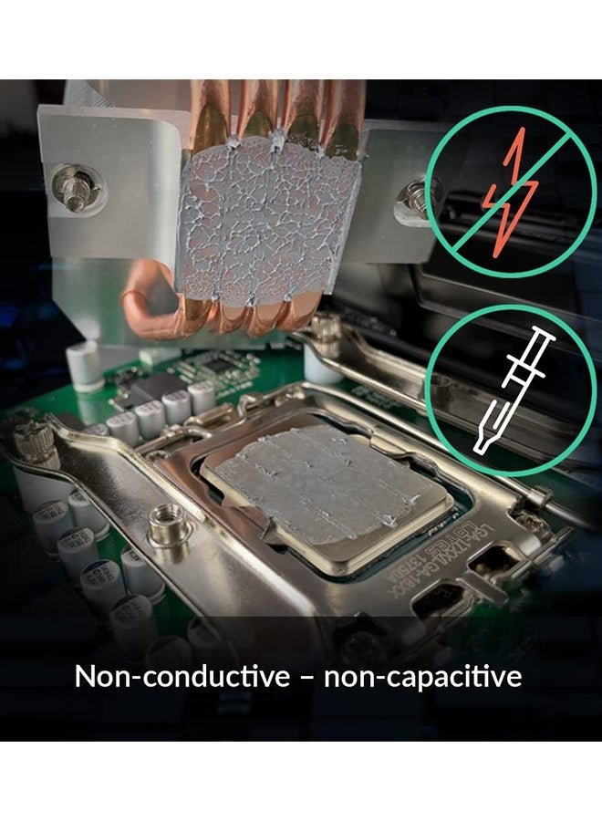 MX-6 الأداء النهائي لصق حراري لجهاز المعالجة المركزية، وحدات التحكم، بطاقات الرسومات، أجهزة الكمبيوتر المحمولة، موصلية حرارية عالية جدا، متانة طويلة، غير موصلة (4g) - Image 5