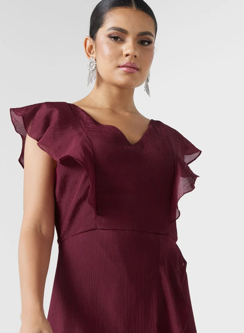 Khizana Ruffle Hem Dress