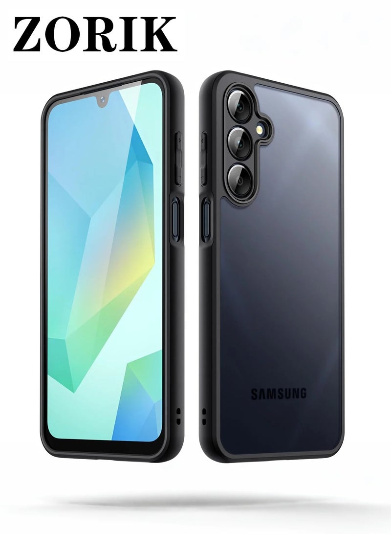 زوريك ZORIK Matte Case لسامسونج غالاكسي A16 5G / 4G 6.7 بوصة ، غطاء هاتف رقيق واقي شفاف متجمد ، مكافحة بصمات الأصابع (أسود) - Image 1