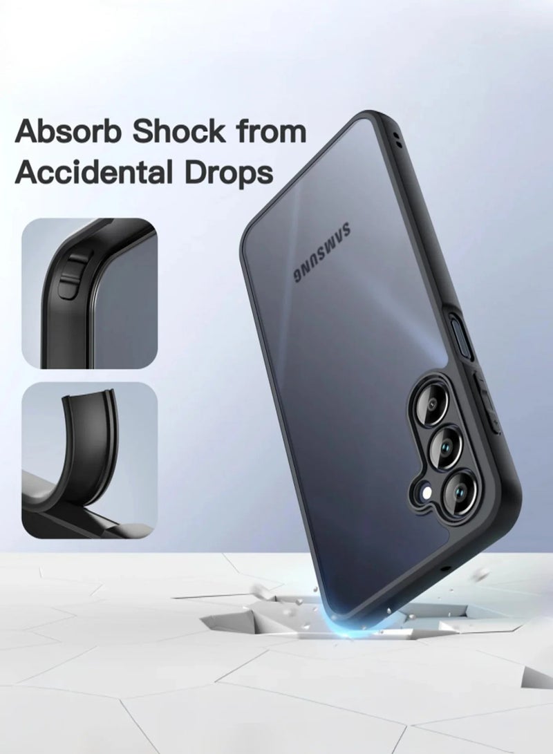 زوريك ZORIK Matte Case لسامسونج غالاكسي A16 5G / 4G 6.7 بوصة ، غطاء هاتف رقيق واقي شفاف متجمد ، مكافحة بصمات الأصابع (أسود) - Image 3