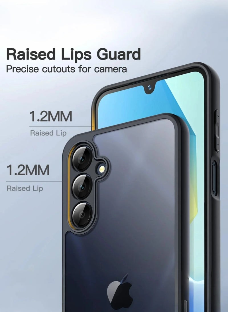 زوريك ZORIK Matte Case لسامسونج غالاكسي A16 5G / 4G 6.7 بوصة ، غطاء هاتف رقيق واقي شفاف متجمد ، مكافحة بصمات الأصابع (أسود) - Image 5