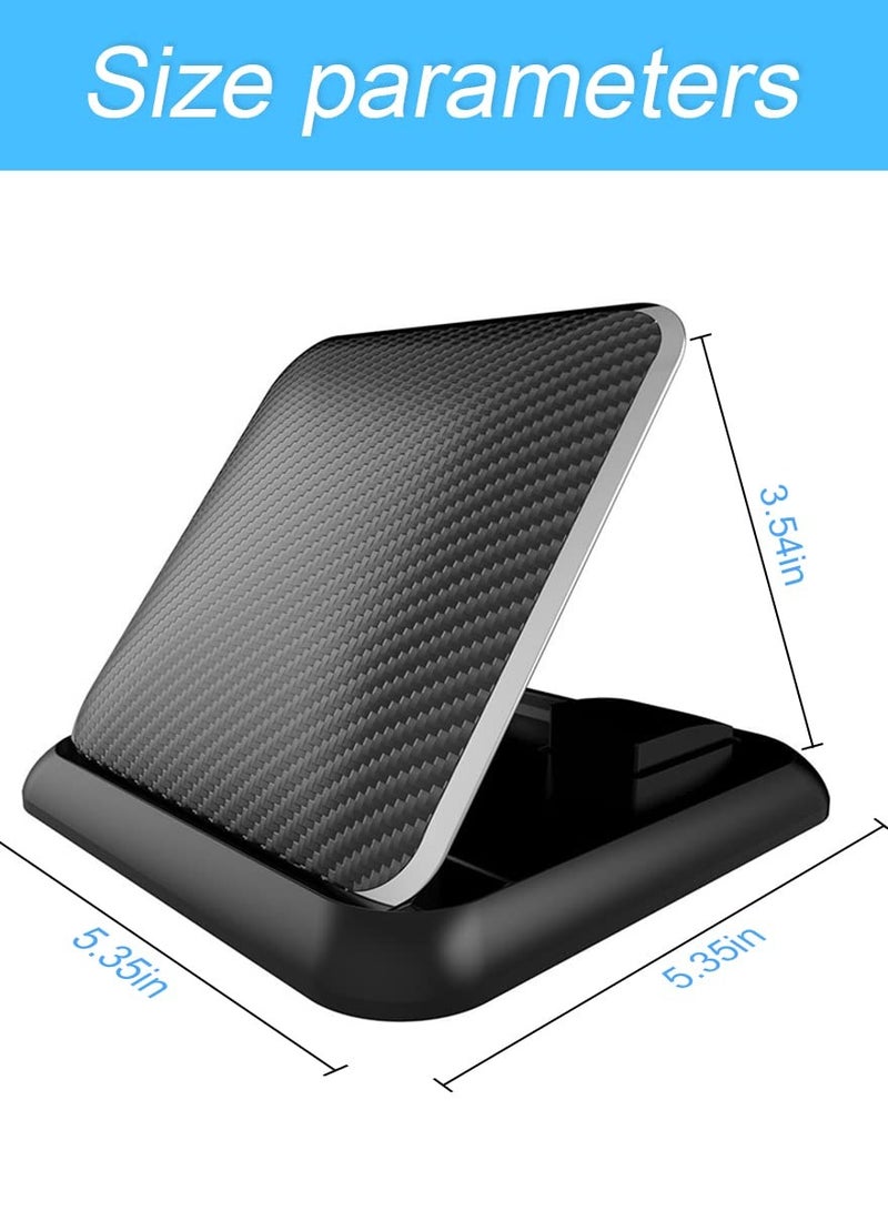 Car Phone Holder Mount, Silicone Carbon Fiber Pattern Car Phone Mount for Automotive Dashboard, Universal for iPhone Pro Max SE XS XR Plus, Samsung Galaxy & All Cellphones - Image 2