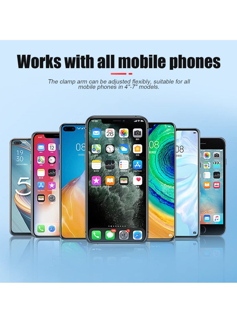 Car Phone Holder Mount, Silicone Carbon Fiber Pattern Car Phone Mount for Automotive Dashboard, Universal for iPhone Pro Max SE XS XR Plus, Samsung Galaxy & All Cellphones - Image 5