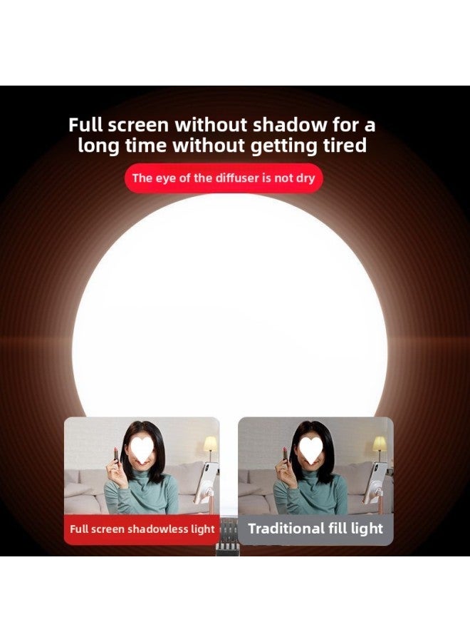 Full-screen Supplementary Light Ring Screen Borderless Desktop Shooting Mobile Phone Selfie Live Suit-Specification:Fl—33 Full Screen Light + 2.1m Nylon Brackets + Long Crossbar + Pan/tilt + One-piece Clip  - Image 4