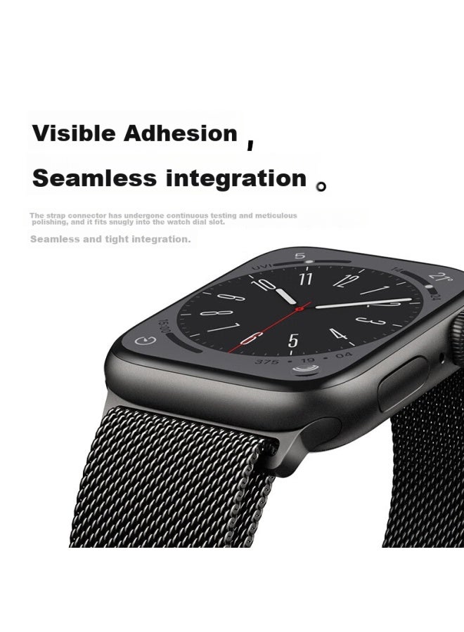 Bho Apple Watch Band متوافق مع Apple Watch S10/s9/se/ultra2، Milanese Loop، iwatch S8/7/6/5/4، سوار معدني من الفولاذ المقاوم للصدأ - Image 5