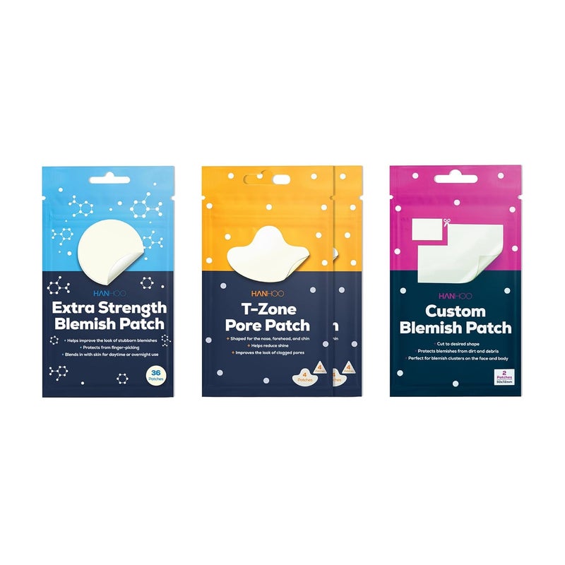 HANHOO TZone Pore Patch Extra Strength Blemish Patch and Custom Blemish Patch Bundle 54 Total Patches with Salicylic Acid Niacinamide and Hyaluronic Acid Blackhead and Acne Treatment