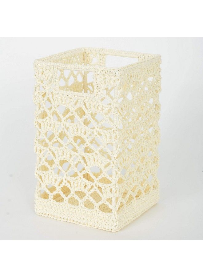 Heritage Lace Cream Mode Crochet 9"X5.5"X5.5" Wire Frame Basket 9" X 5.5" X 5.5"  - Image 2