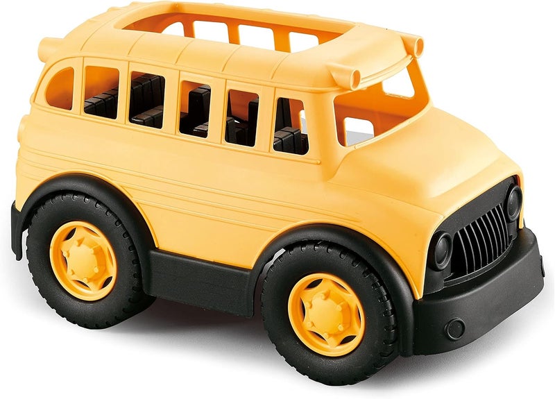 ROLL UP KIDS Eco-Friendly Toy School Bus with Open Roof for Toddlers - Image 1