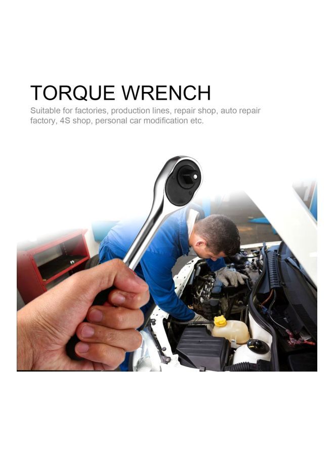 NIBEMINENT 24 Teeth Quick Release Wrench Silver/Red/Black 25x3x6centimeter  - Image 4