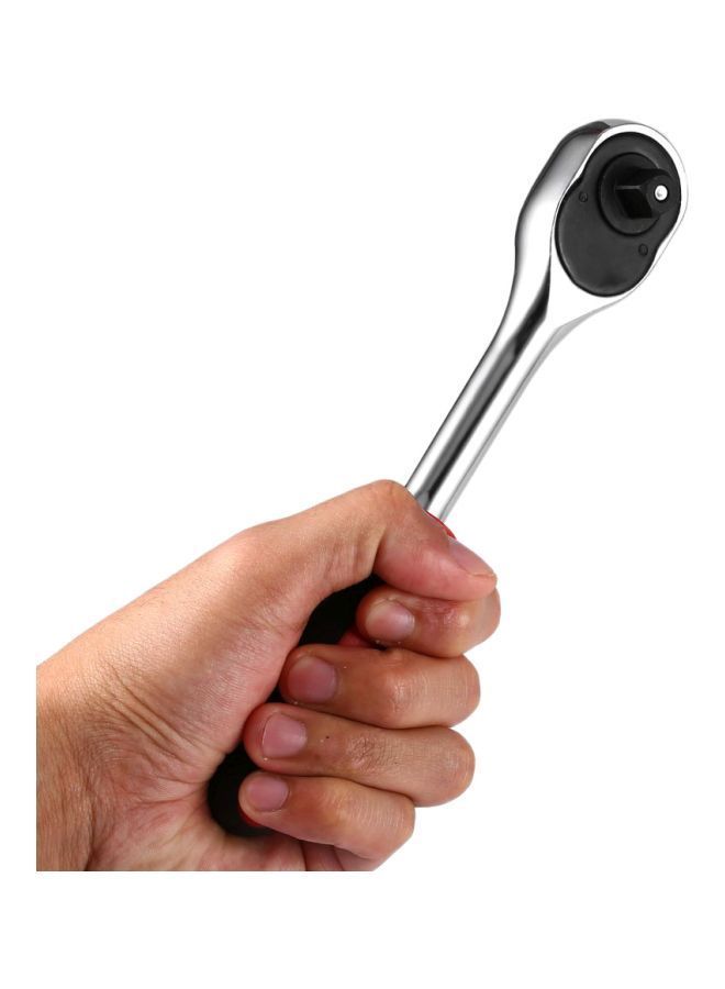 NIBEMINENT 24 Teeth Quick Release Wrench Silver/Red/Black 25x3x6centimeter  - Image 2