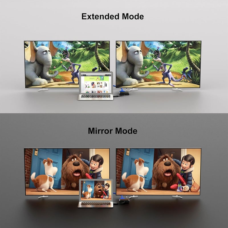 YOIGO USB to HDMI VGA Adapter, 1080P 3.0/2.0 Converter, Compatible with Windows XP/7/8/8.1/10/11, Mac, Android Devices - Image 3