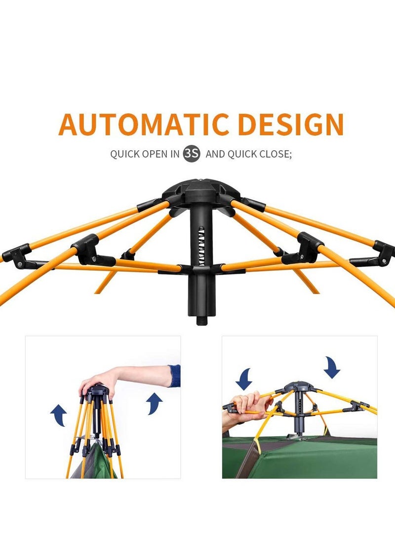سبال خيمة تخييم 3 أشخاص خيمة منبثقة أوتوماتيكية خفيفة الوزن محمولة للتخييم في الهواء الطلق خيمة تخييم مقاومة للماء وباب واحد مع حقيبة حمل - Image 2
