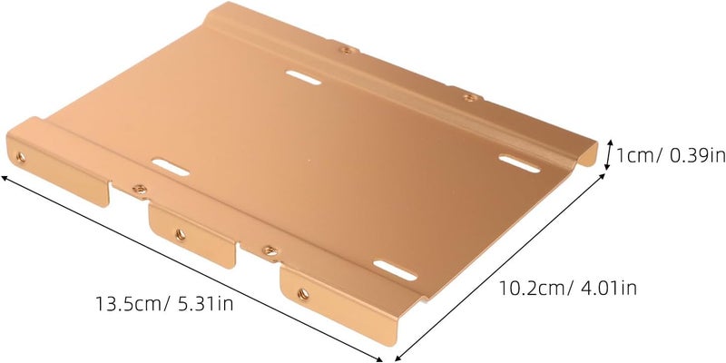 Vaguelly 2pcs Desktop Aluminum Alloy Hard Drive Mount Bracket for 2.5" SSD to 3.5" HDD Bay Adapter with Rear Pci Slot Panel, Metal SSD Tray for PC Internal Hard Disk Installation - Image 2