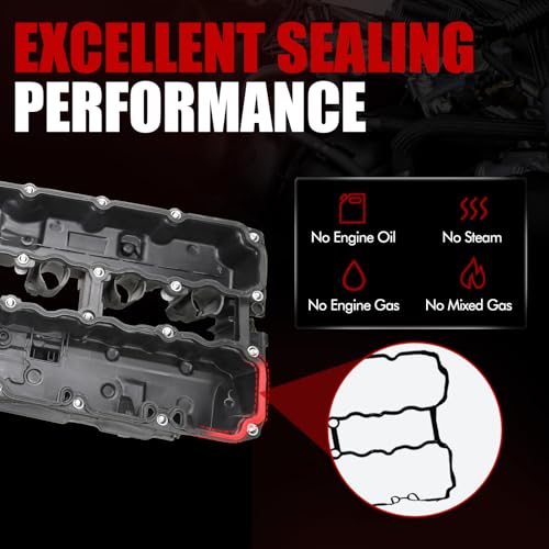 MITZONE غطاء صمام MITZONE N54 المحسن مع حشوة و PCV متوافق مع BMW 335i 535i x6 z4 740Li 3.0L مع توربو استبدال 11127565284 - Image 2