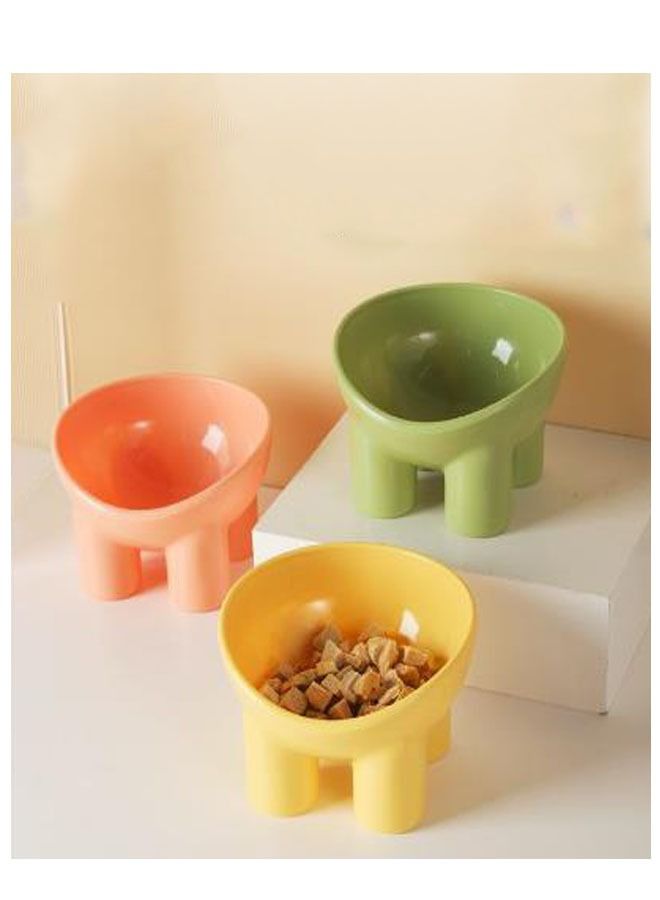 1 قطعة وعاء طعام بلاستيكي مرتفع للحيوانات الأليفة (لون عشوائي) - Image 2