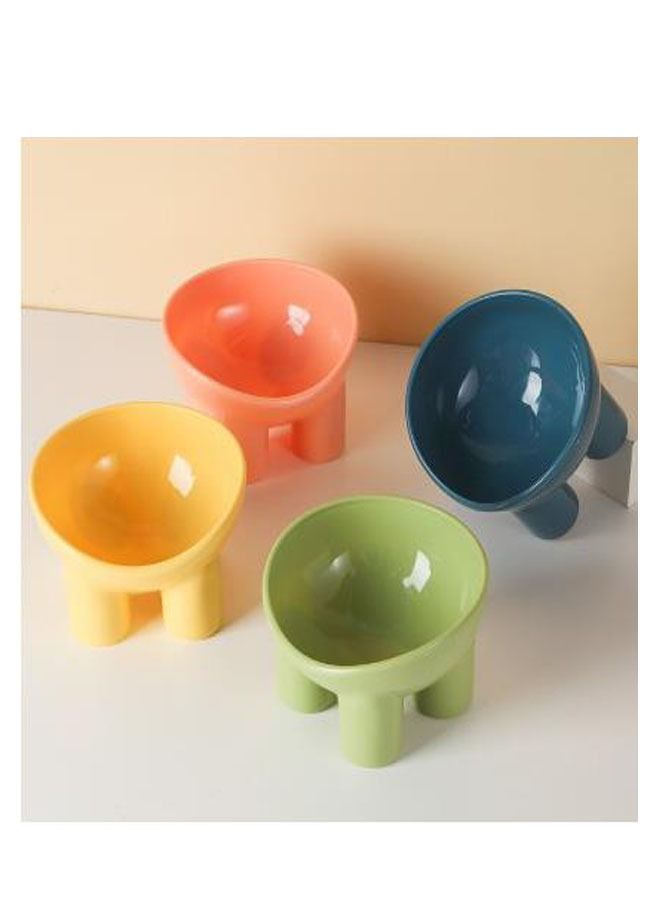 1 قطعة وعاء طعام بلاستيكي مرتفع للحيوانات الأليفة (لون عشوائي) - Image 1