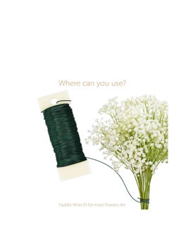 KASTWAVE Wire for Craft, Floral Wire 38 Yards Paddle Wire 22 Gauge Florist Wire Wreath Wire for Wreath Making Craft Floral Flower Arrangements Garland  - Image 5