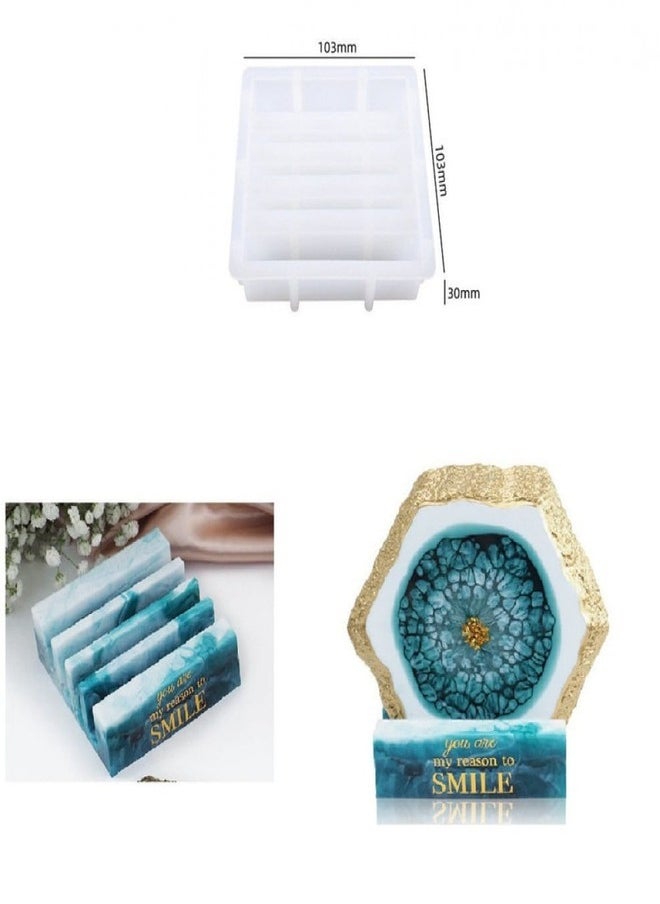 ماركة غير محددة - قالب سيليكون كوستر سداسي - Image 1