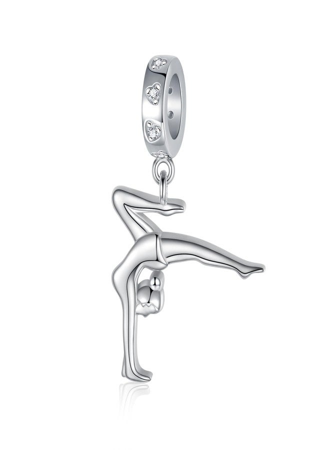 Sariel Gymnastics Charms for Necklace Bracelet 925 Sterling Silver Gymnast Bead Jewelry Gifts Women Daughter (B) - Image 1