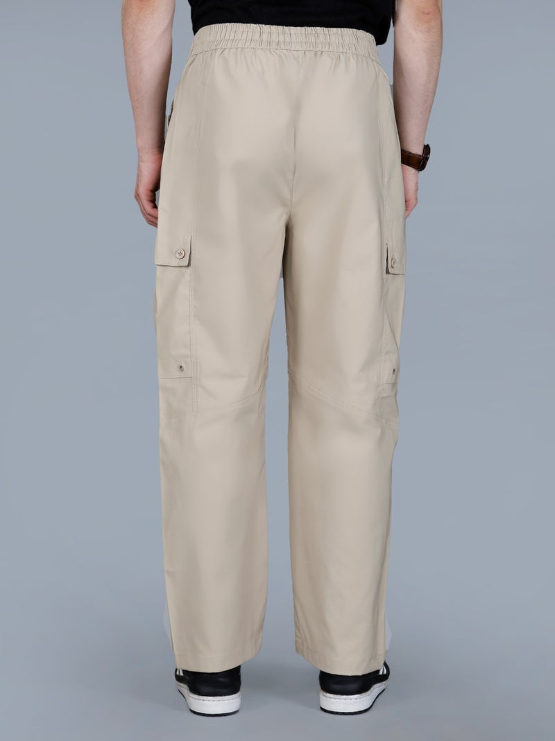 Fort Collins Men Solid Cargo Pants with Drawstring - Image 5