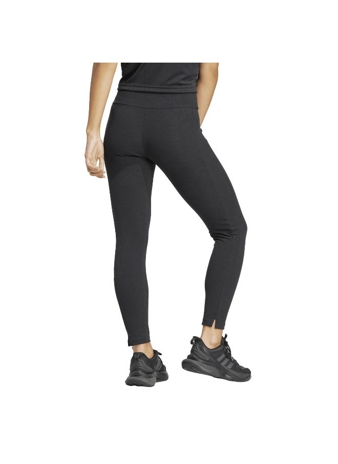 Adidas adidas W Lng Rib Leg Black Training Tights 2XS  - Image 4