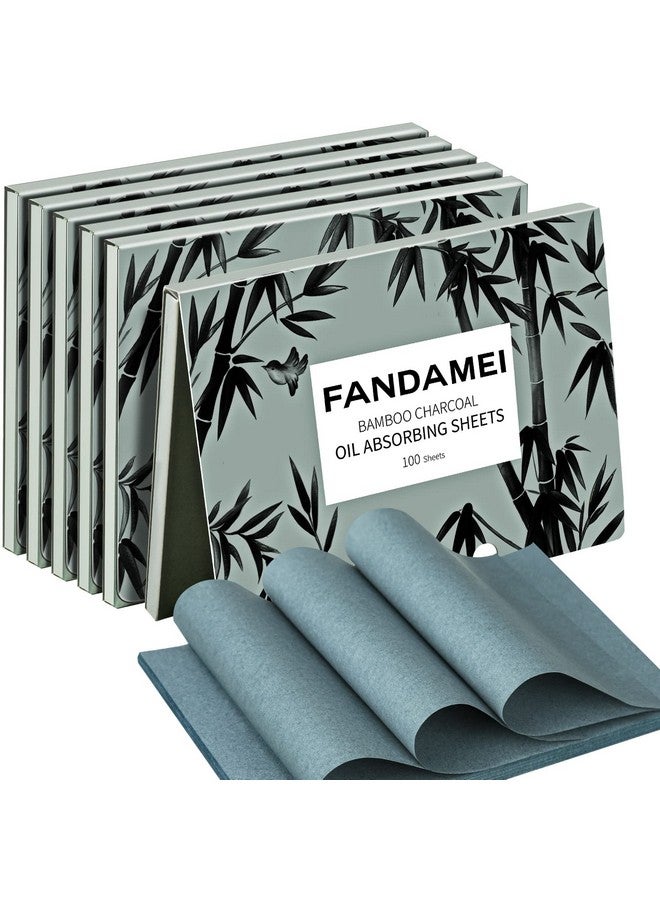FANDAMEI 600 Counts Oil Blotting Sheets With Bamboo Charcoal, Fandamei Blotting Paper For Oily Skin, Oil Control Film, Oil Absorbing Sheets, Oil Absorbing Tissues, Bamboo Charcoal - Image 1