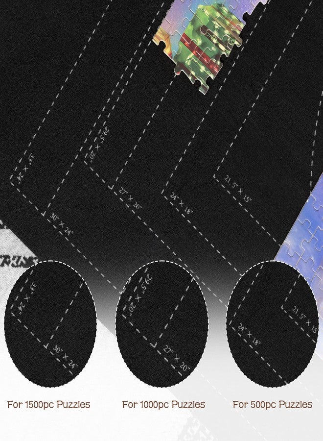 Lavievert 1500 Piece Jigsaw Puzzle Mat Roll Up with Unique Auxiliary Line Design, Portable Puzzle Board for Adults, Non-Slip Puzzle Keeper Storage Saver for Up to 1500 Piece Puzzles - Image 3