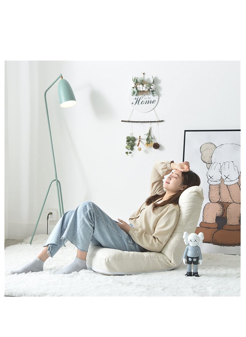 Arabest - Lazy Couch Folding Sofa Chair Lazy Sofa Floor Chair Computer Reading Back Soft Bed With Pillow Recliner Cushion Stool - Image 1