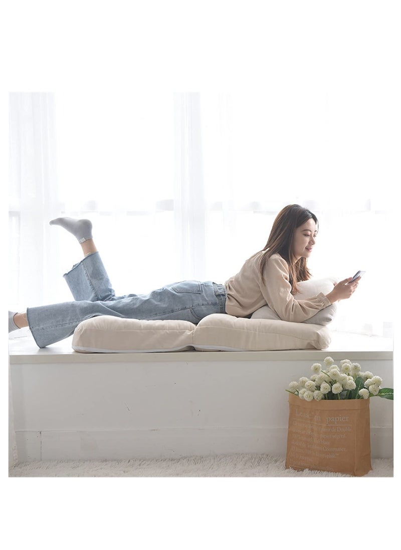 Arabest - Lazy Couch Folding Sofa Chair Lazy Sofa Floor Chair Computer Reading Back Soft Bed With Pillow Recliner Cushion Stool - Image 1