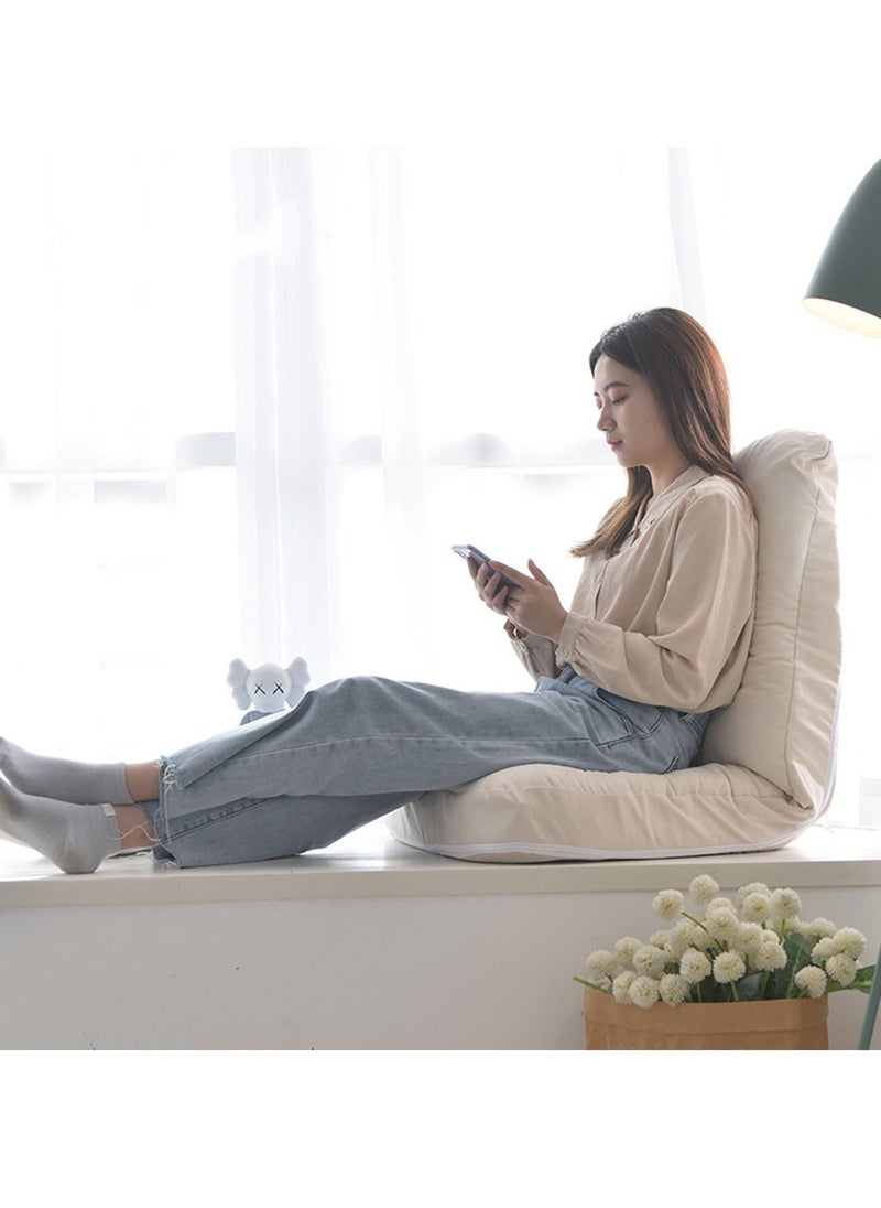 Arabest - Lazy Couch Folding Sofa Chair Lazy Sofa Floor Chair Computer Reading Back Soft Bed With Pillow Recliner Cushion Stool - Image 1